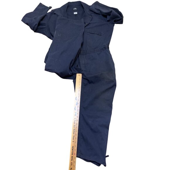 VTG Key Mens Jumpsuit Mechanic Coveralls Para Suit Blue Made in USA Blue Collar - Picture 10 of 16
